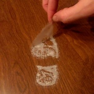 Footprint stickers christmas